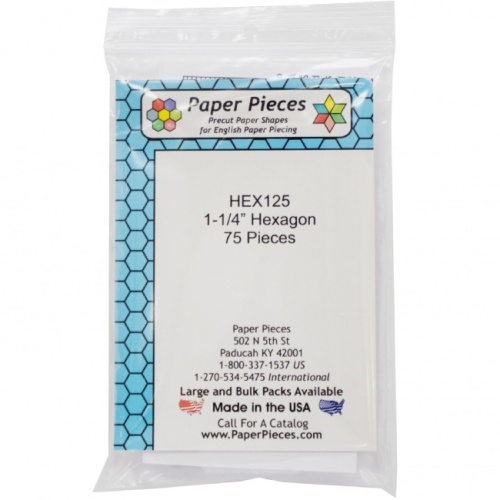 1-1/4'' Hexagon Paper Pieces - 75 pack